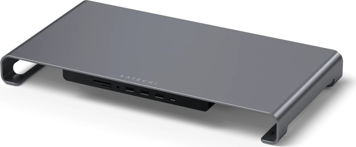 Satechi USB-C Monitor Stand Hub XL, Space Grey, USB-C 3.0 [Stecker]