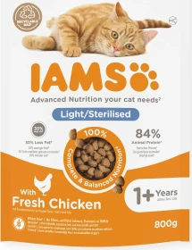 IAMS for Vitality Sterilised fettarm mit frischem Huhn, 800g