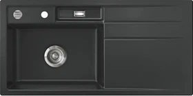 systemceram Bela 100 F Einbau Becken links mit Ablauffernbedienung schiefer