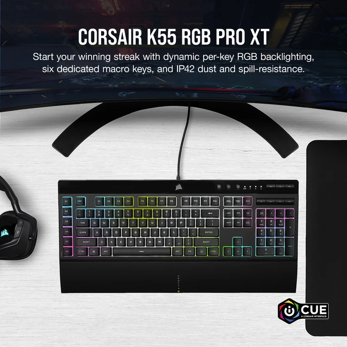 Corsair Gaming K55 RGB PRO XT, USB, UK