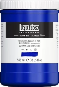 Liquitex Professional Heavy Body Acrylic ultramarine blue green shade, 946ml