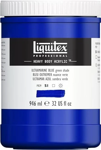 Liquitex Professional Heavy Body Acrylic ultramarine blue green shade, 946ml