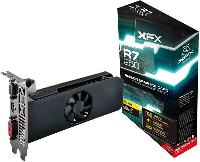 XFX Radeon R7 250 Core Edition, 1GB GDDR5, VGA, DVI, HDMI