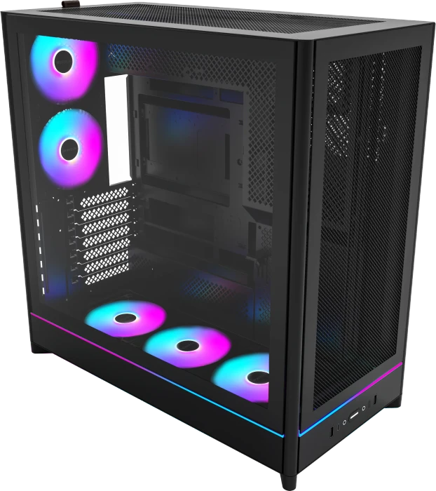Montech HS01 Pro Black, Glasfenster