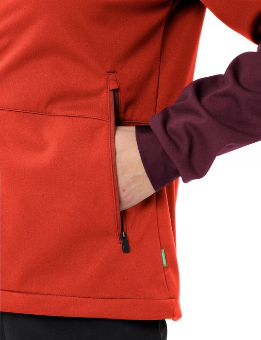Vaude Qimsa Hooded Softshell Fahrradjacke glowing red (Damen)
