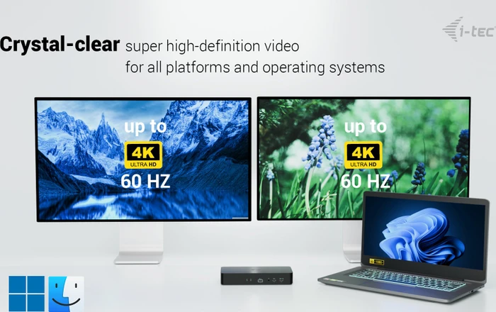 i-tec Intelligent Dual Display Docking Station, USB-C 3.1 [Buchse]