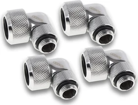 Alphacool Eiszapfen 90° G1/4" auf 16mm HardTube Anschraubtülle, verchromt, 4er-Pack