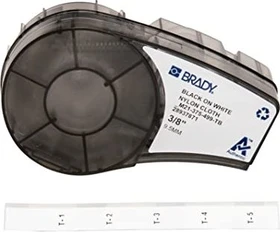 Brady Nylongewebe Beschriftungsband, 9.5mm, schwarz/weiß