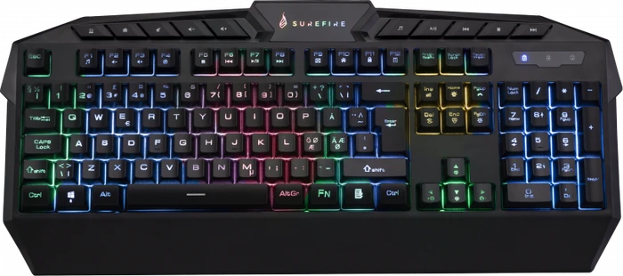 Verbatim SureFire KingPin RGB Gaming Keyboard, LEDs RGB, schwarz, USB, ND