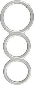 You2Toys Metallic Silicone Triple Cock and Ball Ring