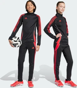 adidas Tiro 24 Slim Trainingshose lang black/pure ruby (Junior)