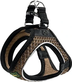 Hunter Hilo Comfort Geschirr für kleine Hunde mit Netzmaterial und reflektierenden Elementen, XXS, braun
