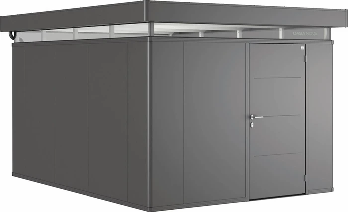 Biohort CasaNova 3x4 Gerätehaus Türanschlag rechts dunkelgrau-metallic