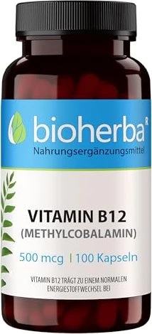 Bioherba Vitamin B12 (Methylcobalamin) 1000mcg Kapseln, 100 Stück