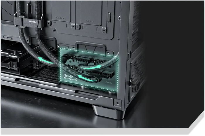 Antec Flux Pro, schwarz/braun, Glasfenster