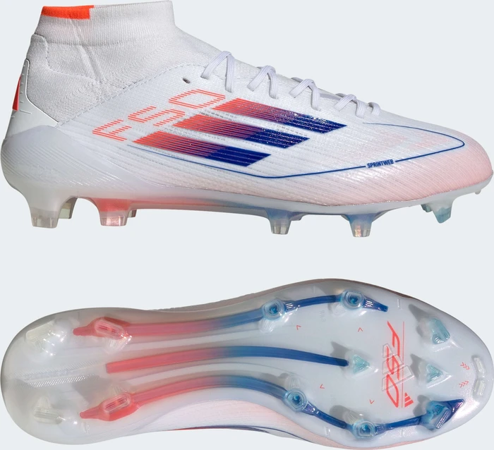 adidas F50 Elite Mid-Cut FG cloud white/lucid blue/solar red (Damen)
