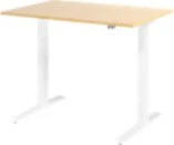 Hammerbacher Ergonomic Aktiv XMKA12 elektrisch höhenverstellbarer Sitz-Steh-Schreibtisch 120x80cm Ahorn/weiß