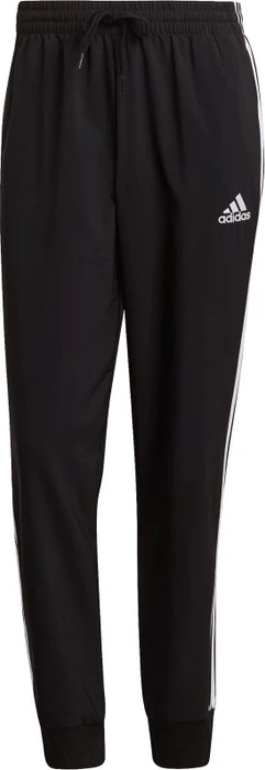adidas Aeroready Essentials Tapered Cuff Woven 3-Streifen Trainingshose lang schwarz/weiß (Herren)