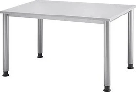 Hammerbacher Ergonomic Plus H-Serie VHS12/5/S Schreibtisch 120x80cm grau/silber