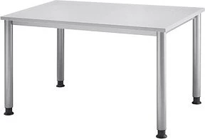 Hammerbacher Ergonomic Plus H-Serie VHS12/5/S Schreibtisch 120x80cm grau/silber