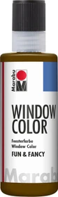 Marabu Window Color fun & fancy Malfarbe Glas/Porzellan, dunkelbraun, 80ml