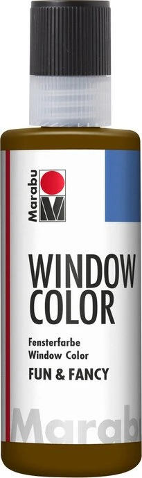 Marabu Window Color fun & fancy Malfarbe Glas/Porzellan, dunkelbraun, 80ml