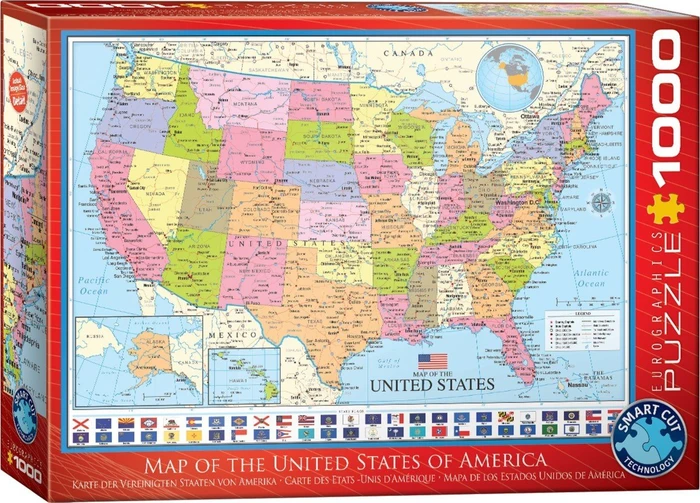 Eurographics Map of the United States of America