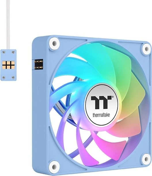 Thermaltake CT140 EX ARGB Sync Reverse Hydrangea Blue, blau/weiß, 140mm, 3er-Pack