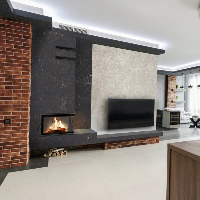 Kratki MBM PW wasserführender Kamineinsatz rechts 12kW