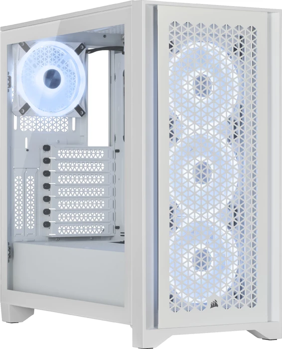 Corsair 4000D RGB Airflow QL Edition, weiß, Glasfenster