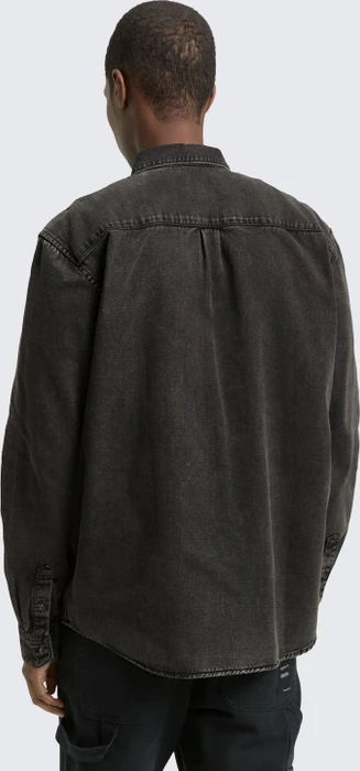 Tom Tailor Relaxed Fit mit Brusttasche Hemd langarm schwarz (Herren)