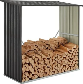 Juskys Enno Metall-Kaminholzregal 163x83x154cm