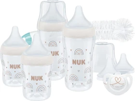 NUK Perfect Match Starter-Set Trinkflaschen-Set, 0+M, 9-tlg.