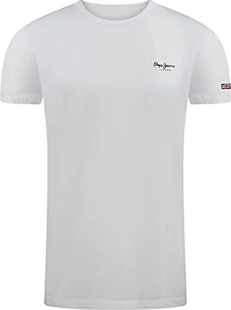 Pepe Jeans Logodruck Slim Fit T-Shirt kurzarm weiß (Herren)