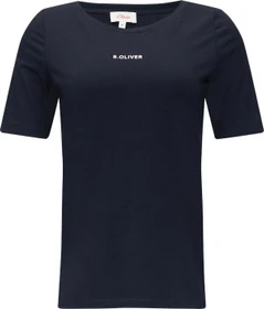 s.Oliver Logo-Print T-Shirt kurzarm navy (Damen)