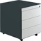 mauser Rollcontainer line, 1x Utensilienauszug, 3x Materialschublade, anthrazitgrau/lichtgrau/lichtgrau Vorschaubild