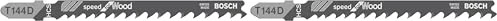 Bosch Professional T144D HCS Speed for Wood Stichsägeblatt, 100mm, 5 Stück