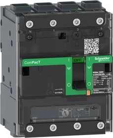 Schneider Electric Kompaktleistungsschalter ComPacT NSXm 160 A mit TM160D 4P/4T 70kA/415V EverLink