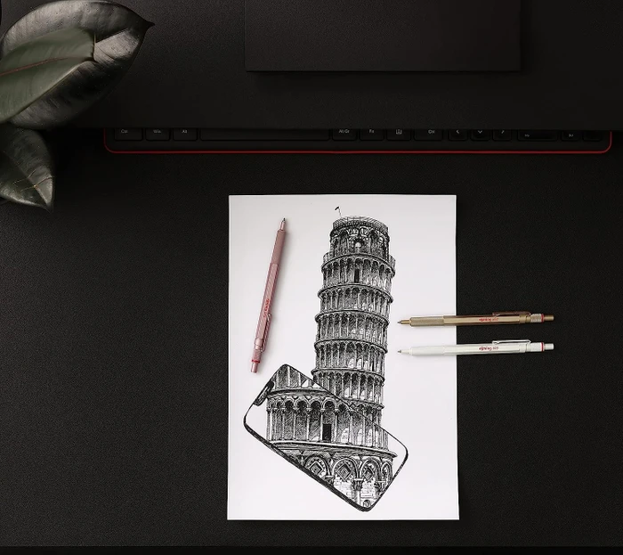 rOtring 600 Kugelschreiber perlweiß metallic