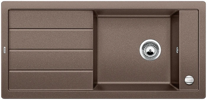 Blanco Mevit XL 6 S Einbau Becken reversibel mit Ablauffernbedienung cafe