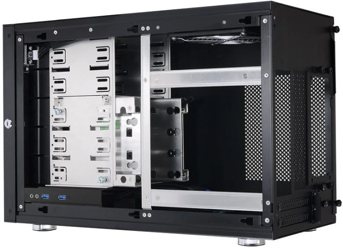 Lian Li PC-Q35B schwarz, schallgedämmt, Mini-ITX