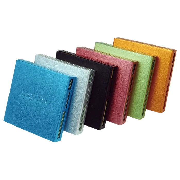 LogiLink Aluminium All-in-One Multi-Slot-Cardreader silber, USB-A 2.0 [Buchse]
