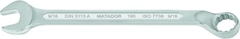 Matador 0190 Ring-Maulschlüssel zöllig, 9/16"x195mm