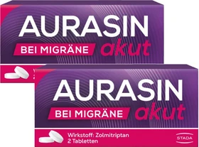 Aurasin akut bei Migräne 2.5mg Tabletten, 4 Stück (2x 2 Stück)