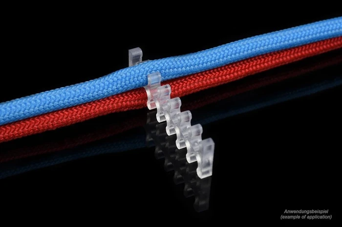 Alphacool Eiskamm X14 Kabelkamm 3mm, klar, 4er-Pack