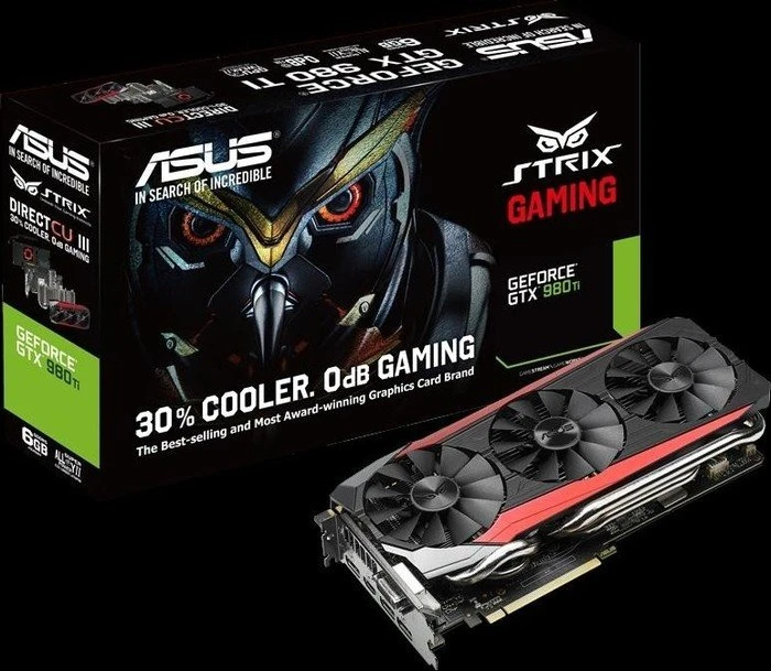 ASUS Strix GeForce GTX 980 Ti, STRIX-GTX980TI-DC3-6GD5-GAMING, 6GB GDDR5, DVI, HDMI, 3x DP