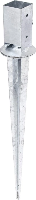 Alberts Einschlag-Bodenhülse 90cm, 71x71x150mm mit verstellbarem Topf