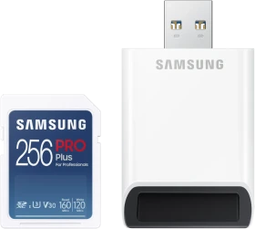 Samsung PRO Plus for Professionals R160/W120 256GB USB-Kit, UHS-I U3, Class 10