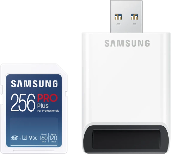 Samsung PRO Plus for Professionals R160/W120 256GB USB-Kit, UHS-I U3, Class 10