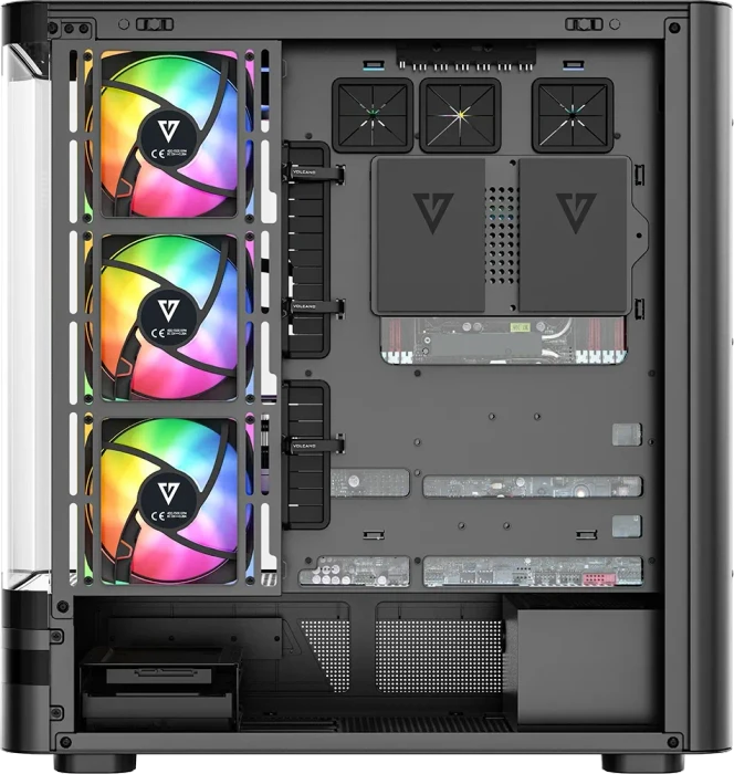 Modecom Volcano AQ200 ARGB Black, Glasfenster